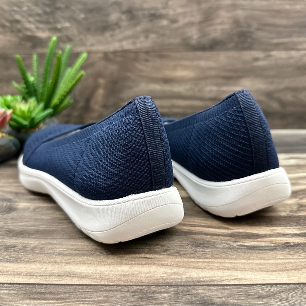 NIB Clarks Cloudsteppers 8W WIDE Adella Moon Knit Slip On Shoes Loafers Flats - Picture 8 of 13